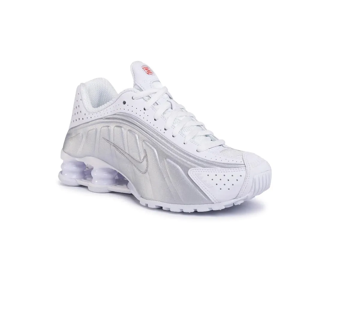 Nike scarpa sneakers da adulto Shox R4 AR3565-101 bianco-argento