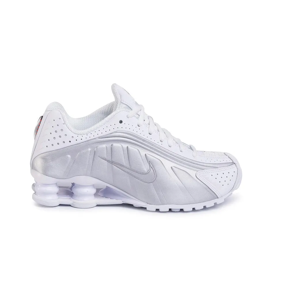 Nike scarpa sneakers da adulto Shox R4 AR3565-101 bianco-argento