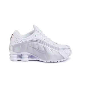 Nike scarpa sneakers da adulto Shox R4 AR3565-101 bianco-argento