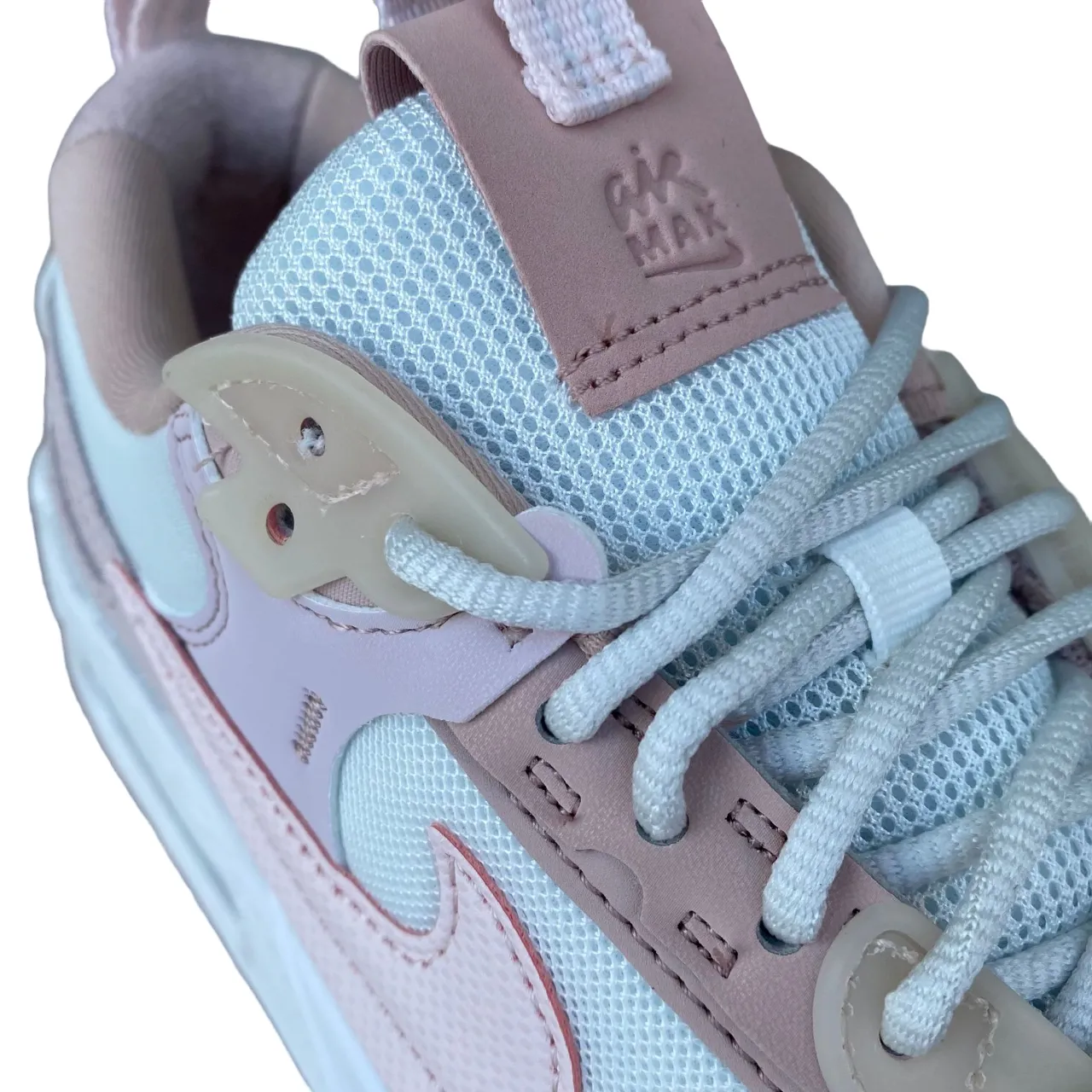 Nike scarpa sneakers da donna Air Max 90 Futura DM9922-104 bianco-rosa