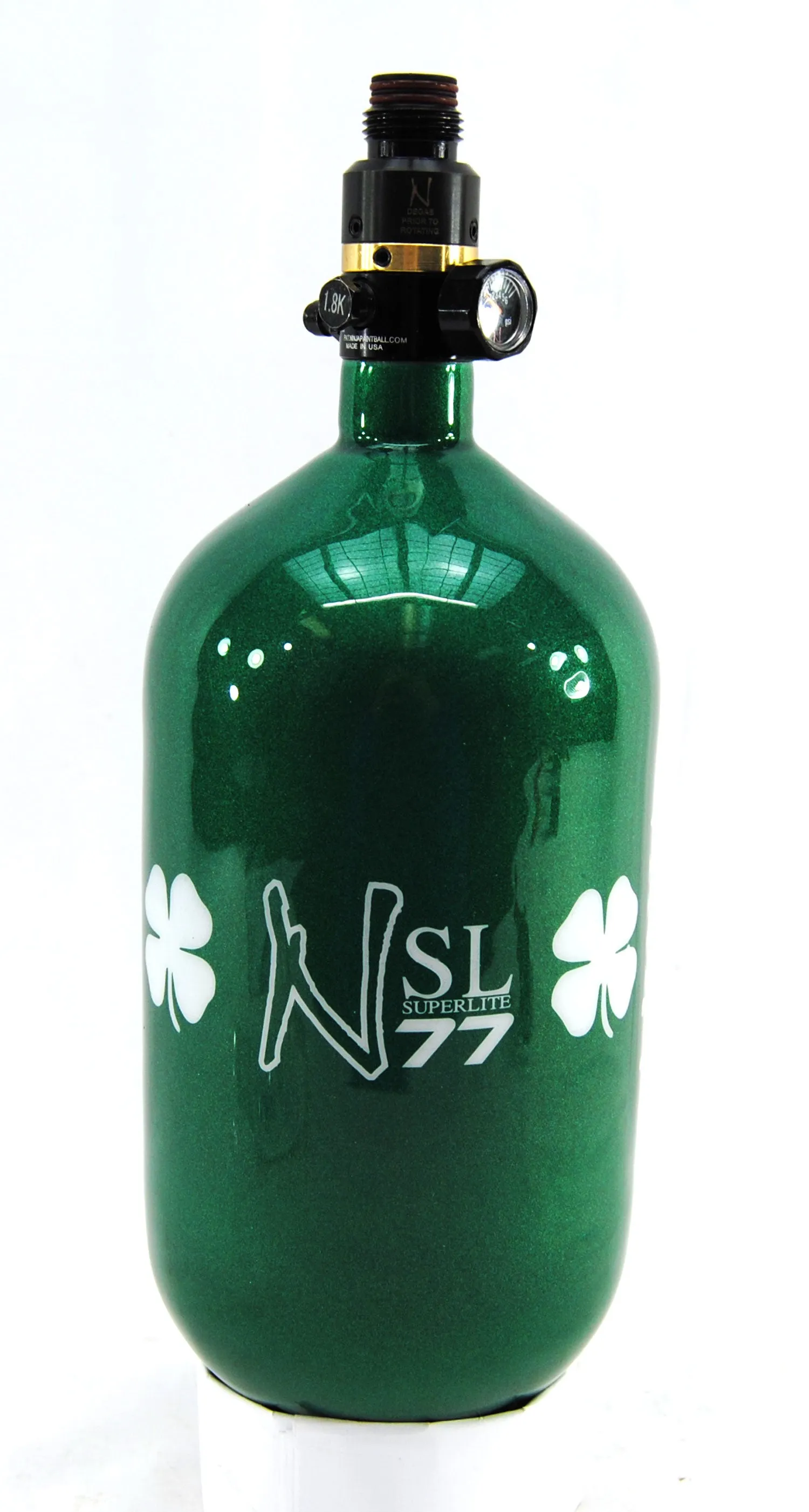 Ninja 77ci 4500psi HPA Tank - Limited Edition St. Patrick's Day Lucky Clover - Pro V2 SHP Regulator