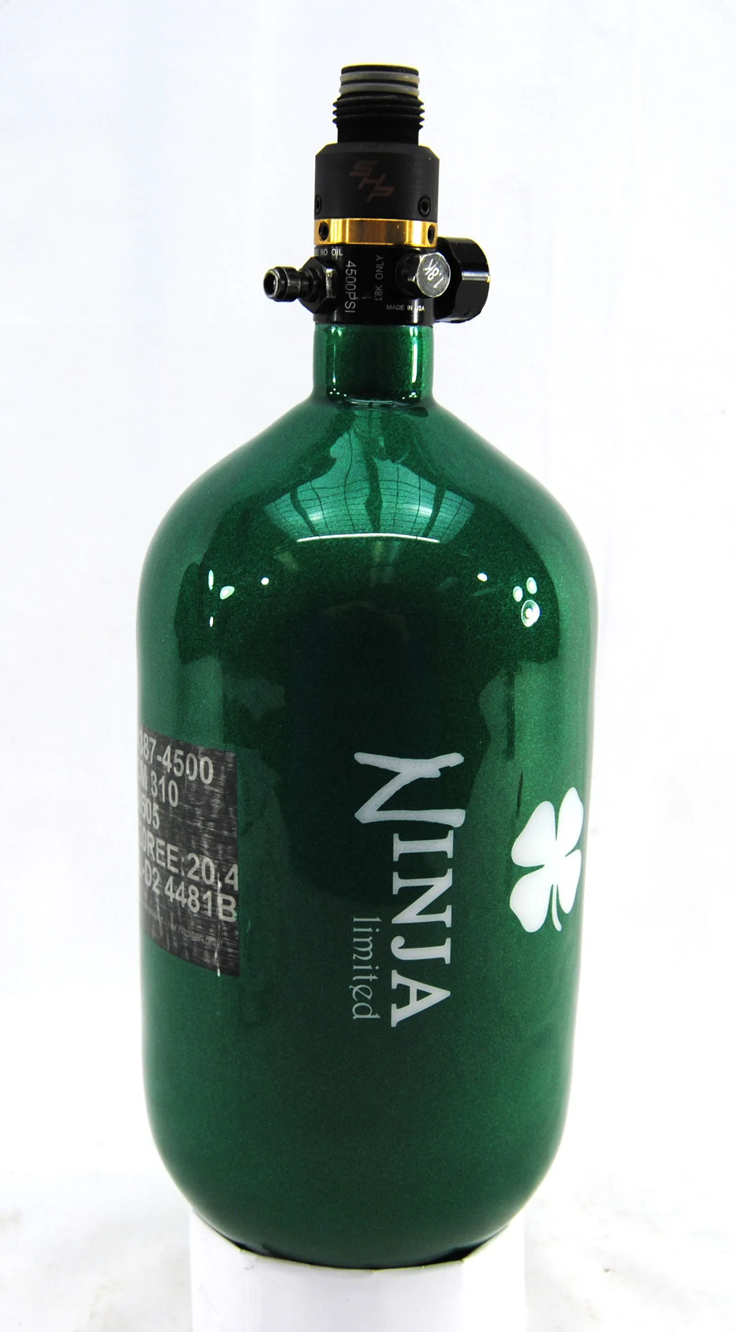 Ninja 77ci 4500psi HPA Tank - Limited Edition St. Patrick's Day Lucky Clover - Pro V2 SHP Regulator