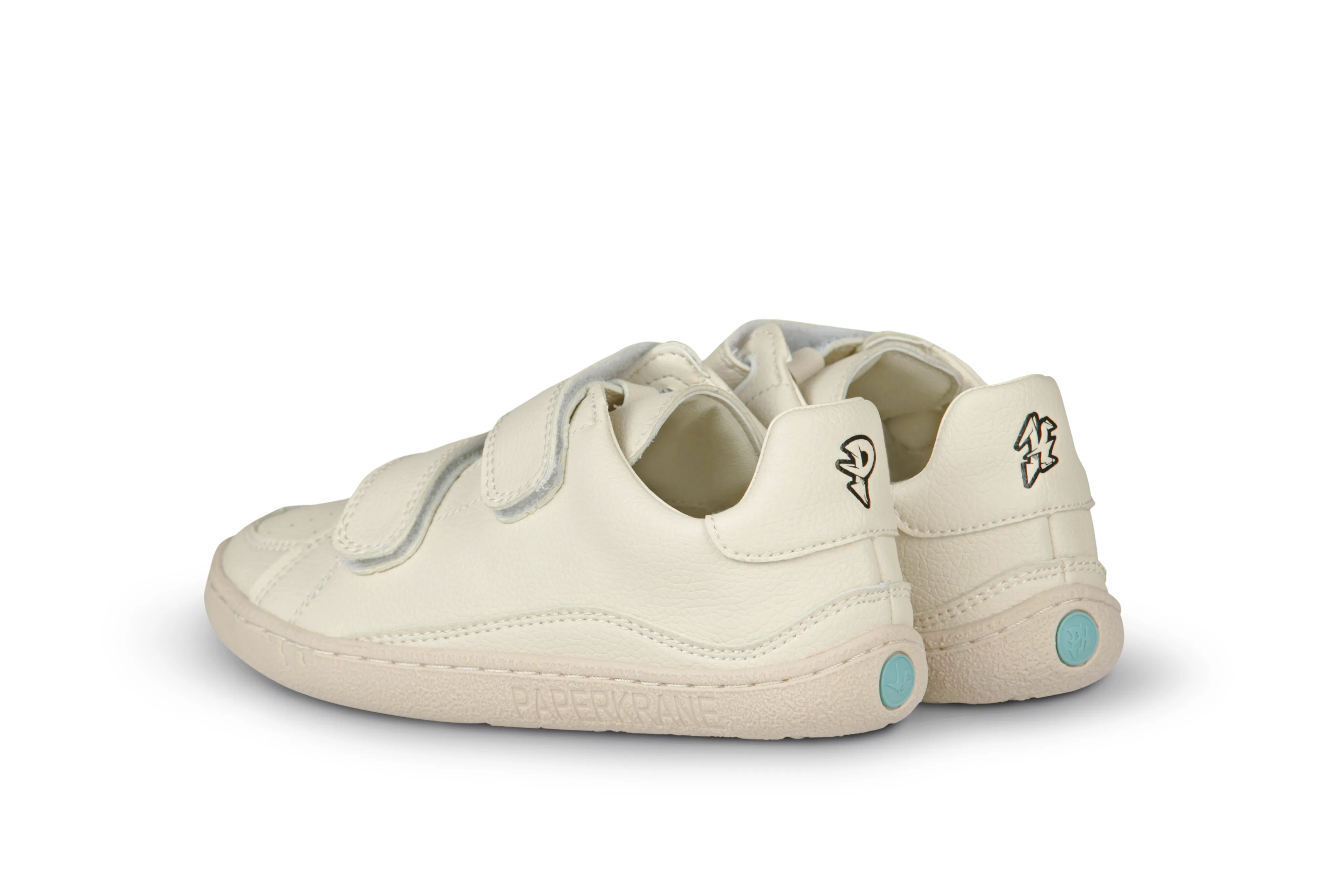 PaperKrane Kids Sneakers - Oat Milk Velcro - Vegan - FINAL SALE