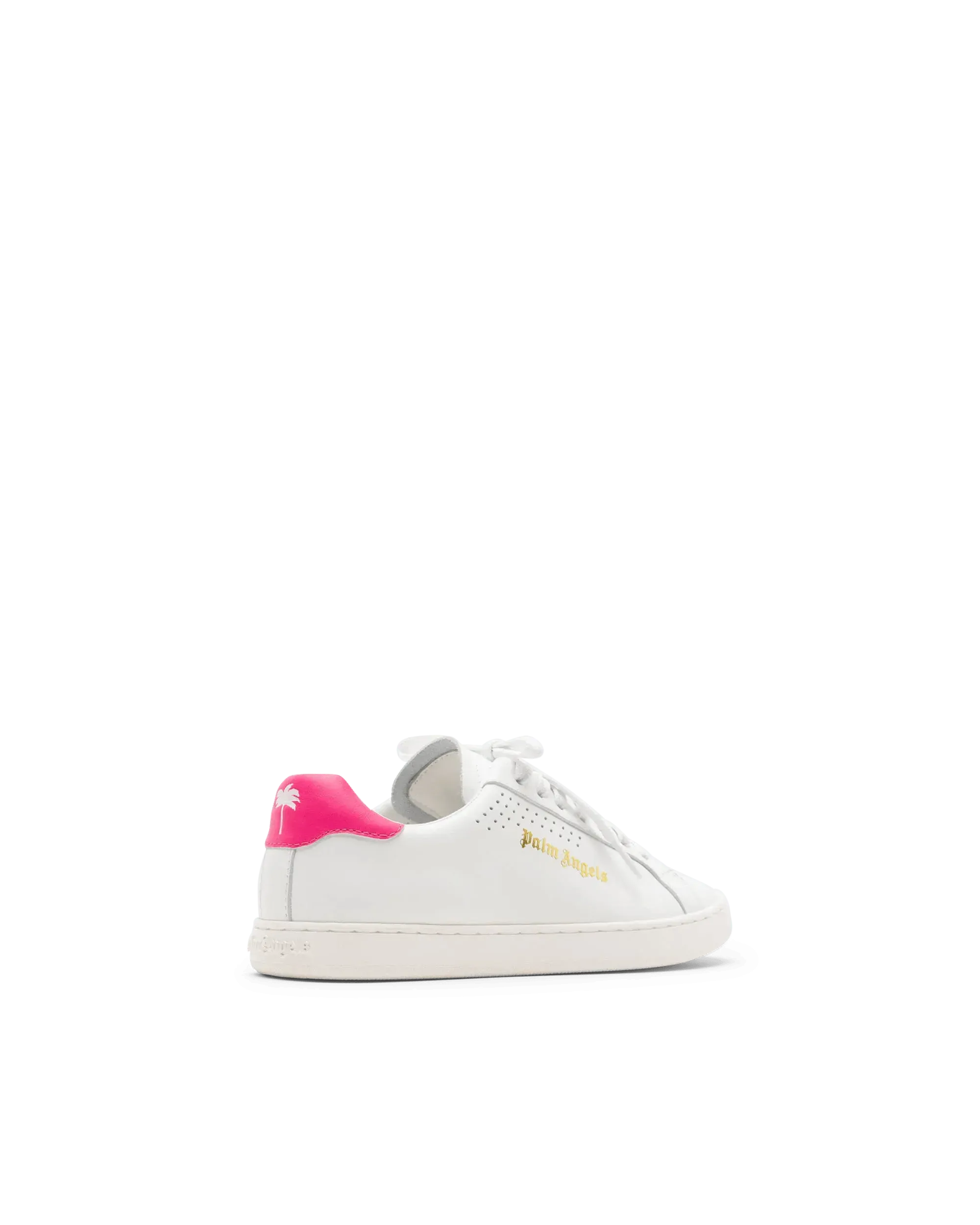 Pink-Detailed Low-Top Sneakers