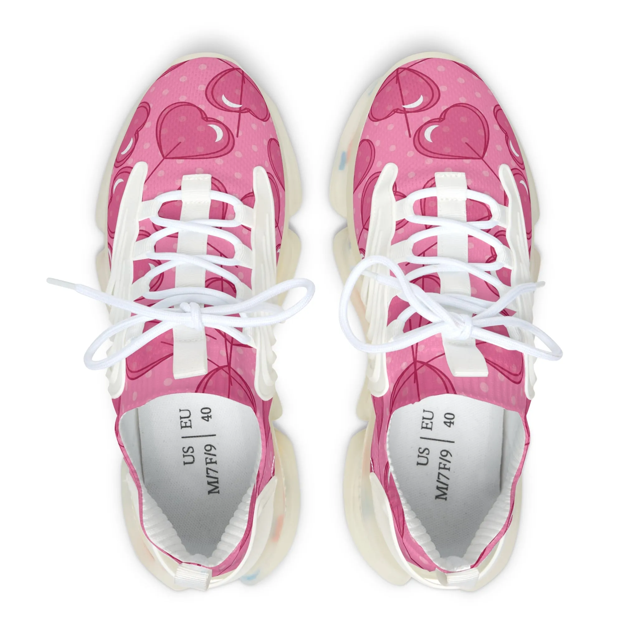 Pink Love Candy Women's Mesh Sneakers