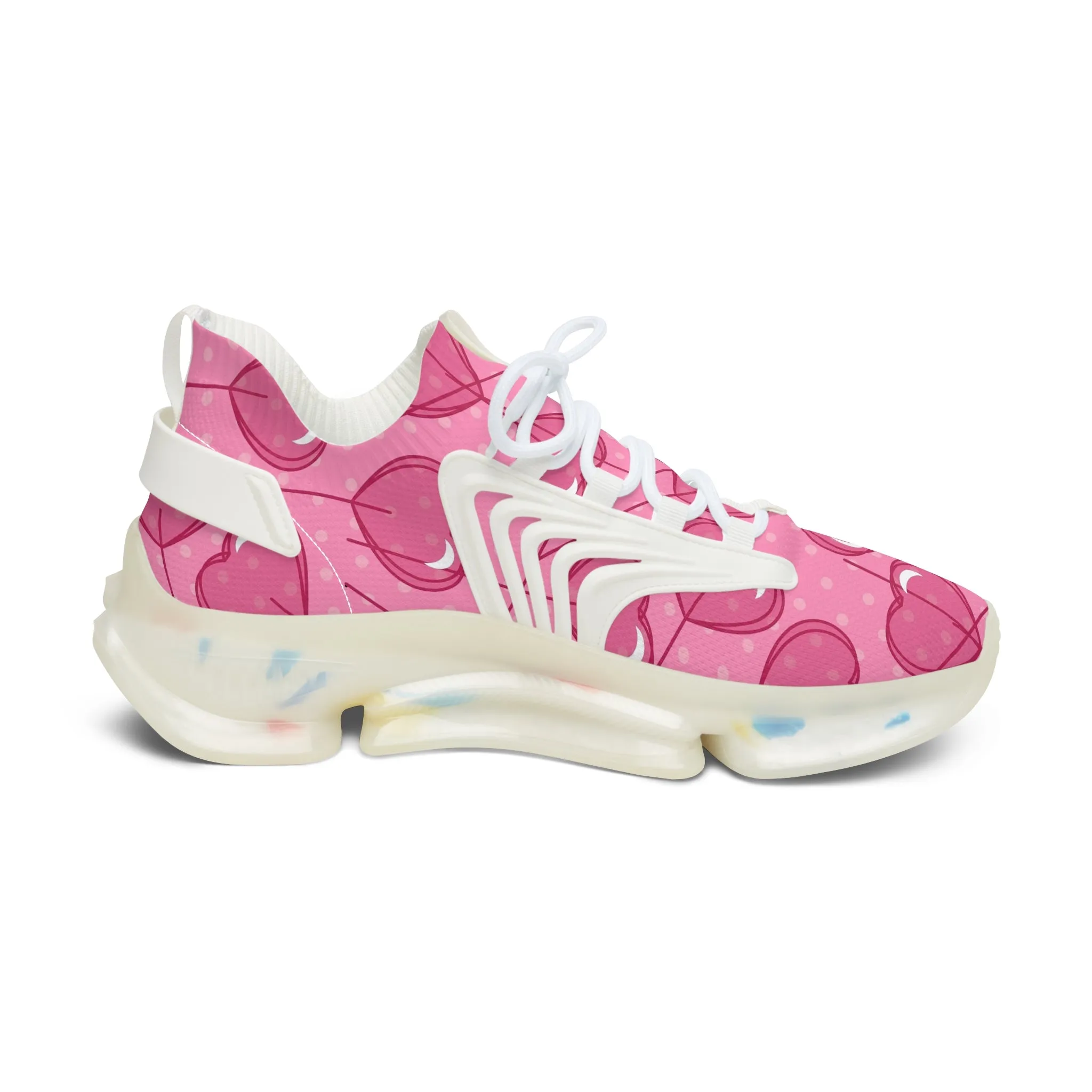 Pink Love Candy Women's Mesh Sneakers