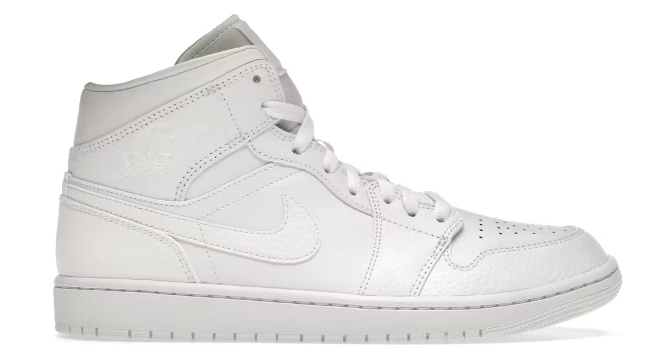 PRE LOVED - JORDAN 1 MID TRIPLE WHITE 2.0 (2020)