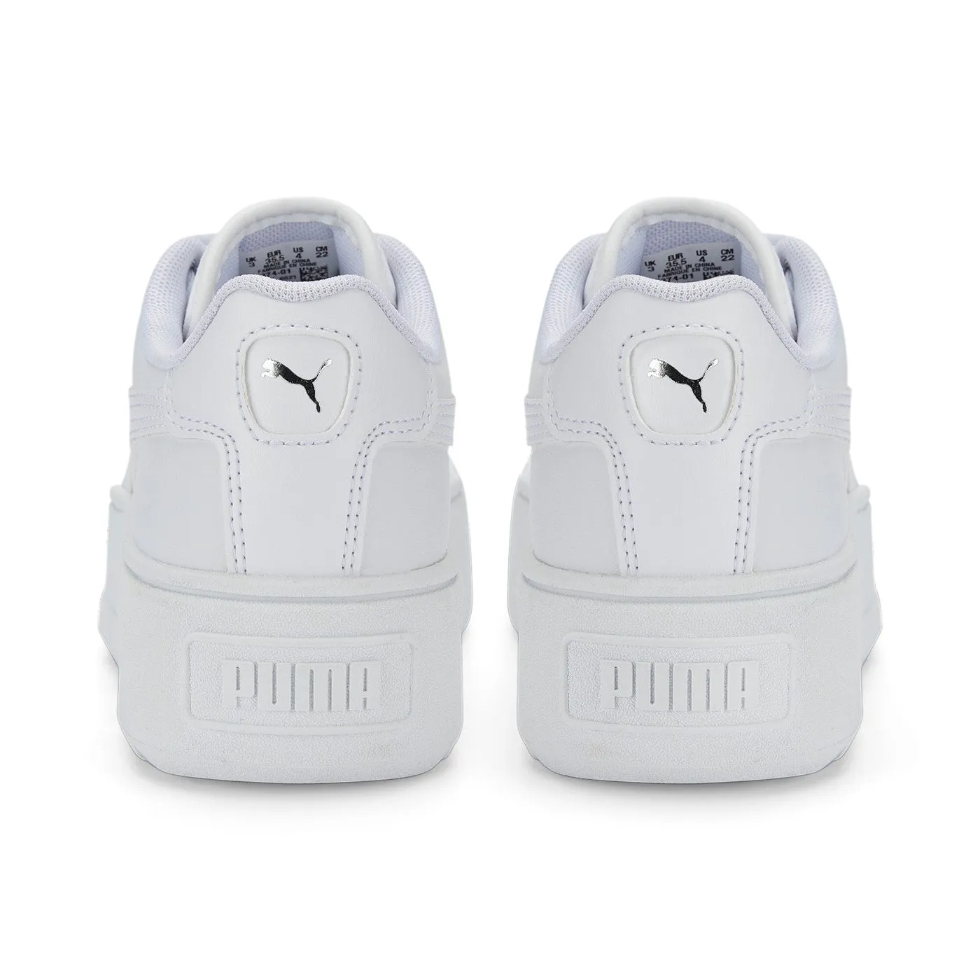 Puma scarpa sneakers da ragazza con zeppa Karmen 387374 01 bianco