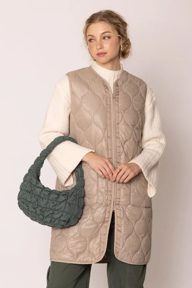 QBS320124 Nelly Small Quilted Puffer Tote Bag