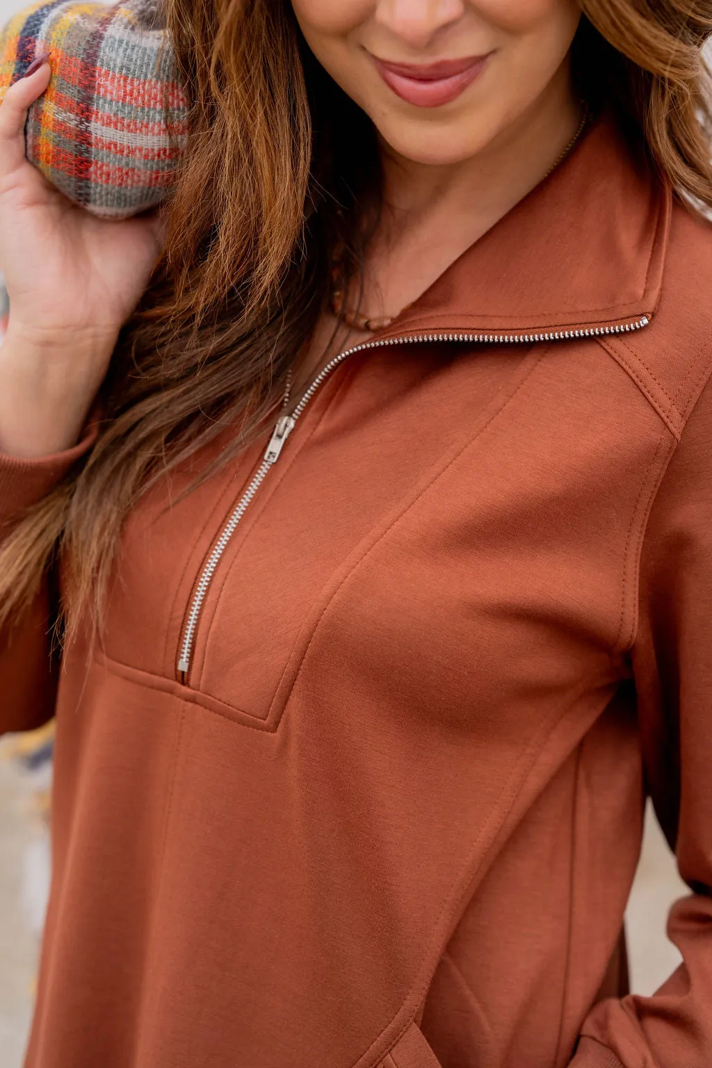 Quarter Zip Pullover Dress