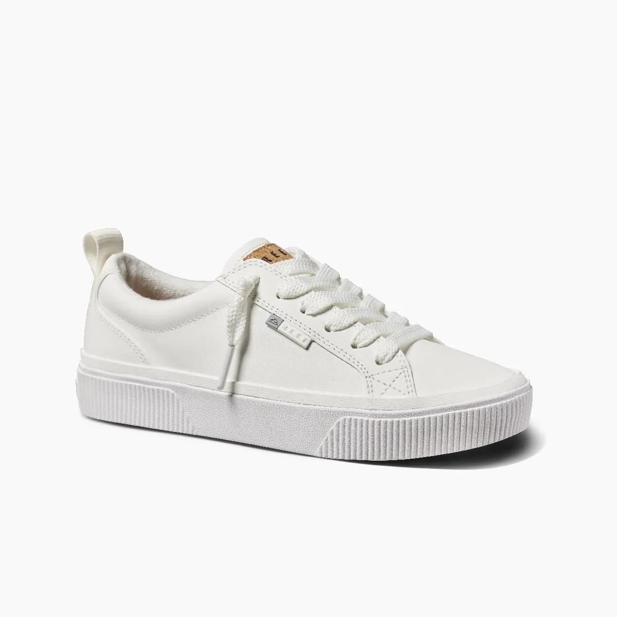 Reef Lay Day Dawn Sneaker Shoes - White Leather