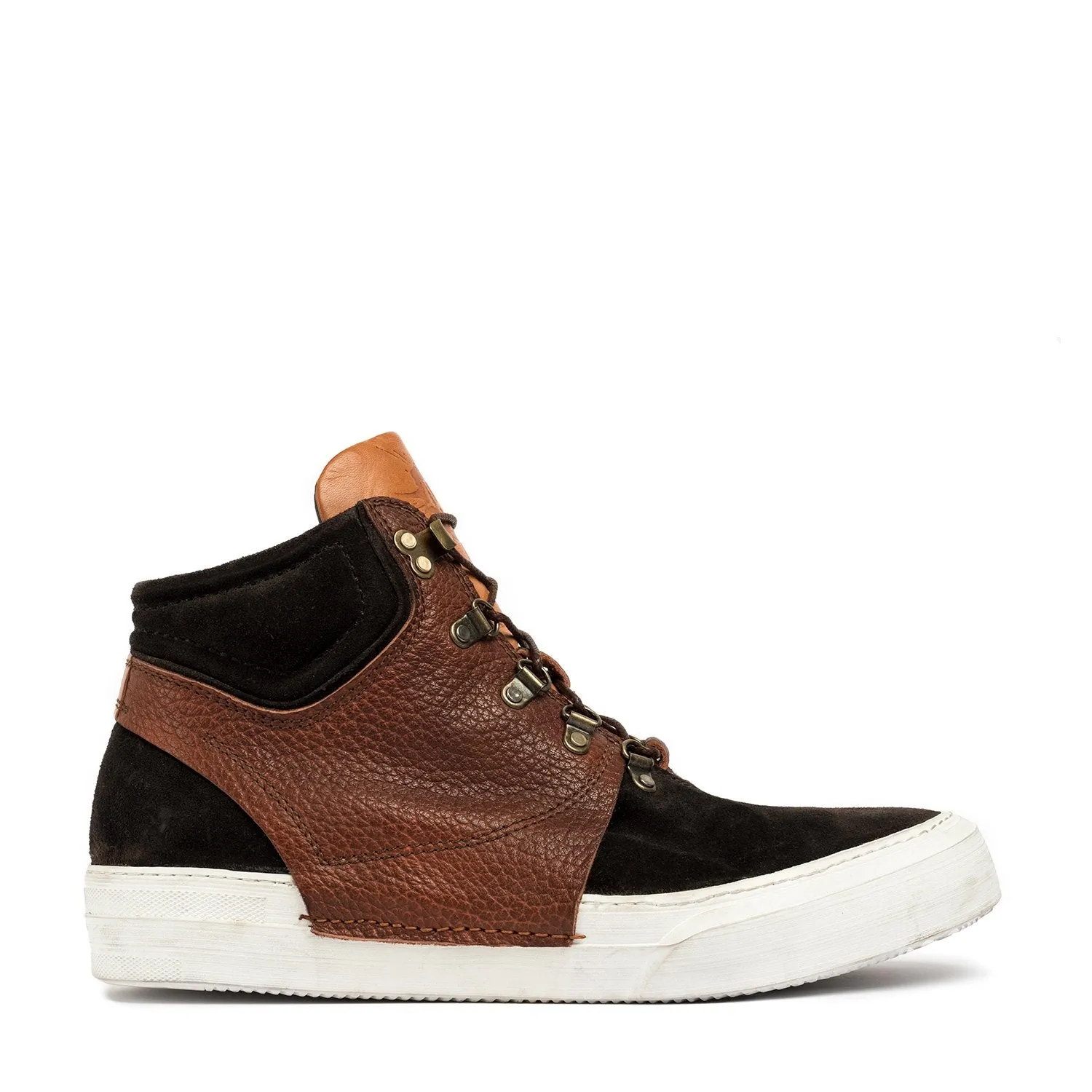 Rochelle Brown Mid Laced Sneakers