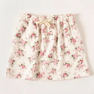 Rose Floral Fleece Skirt