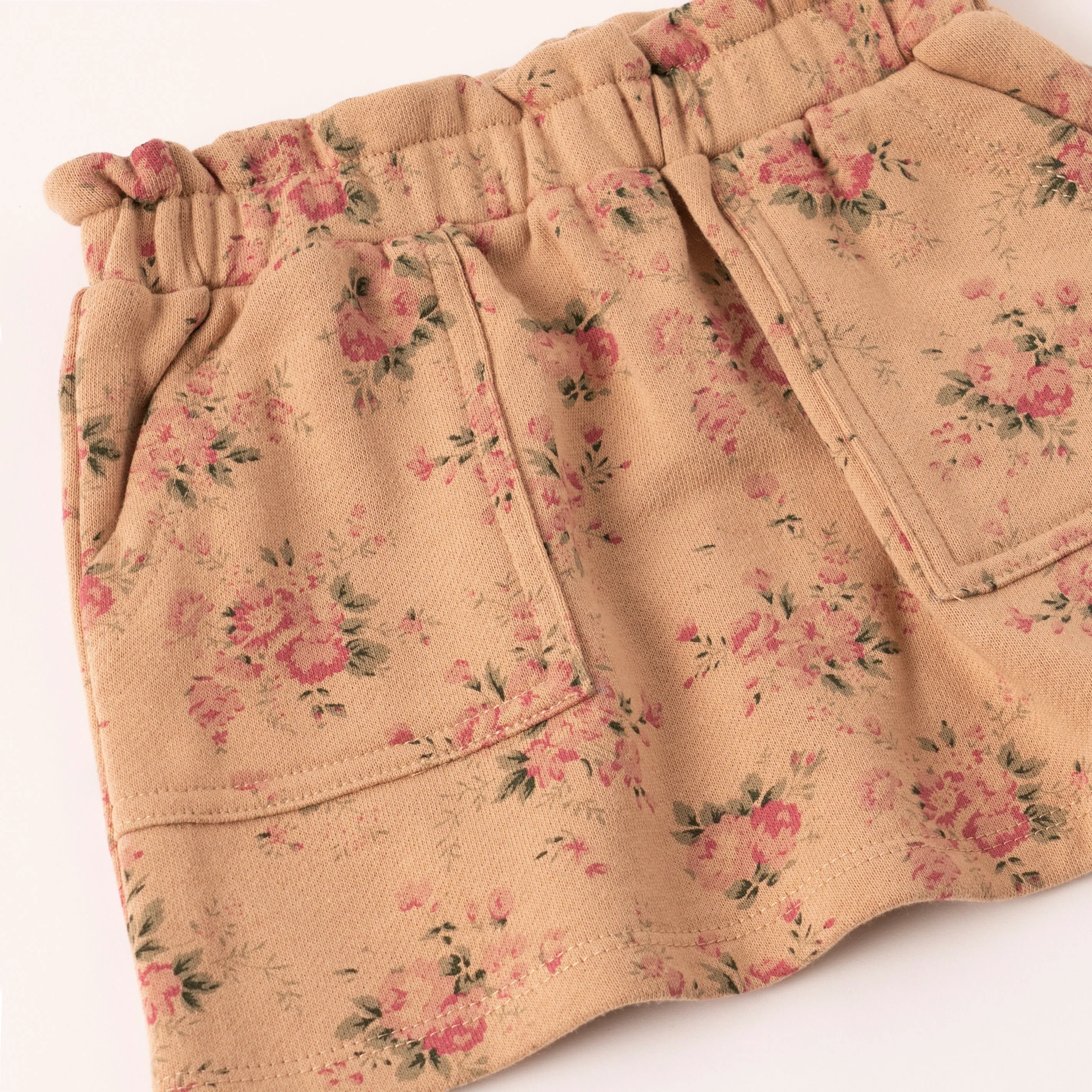 Rose Floral Fleece Skirt