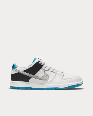 SB Dunk Low Pro Skate White / Black / Laser Blue / Neutral Grey Low Top Sneakers