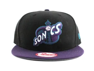 Seattle SuperSonics New Era 9FIFTY Snapback Hat (AIR JORDAN RETRO 8 AQUA)