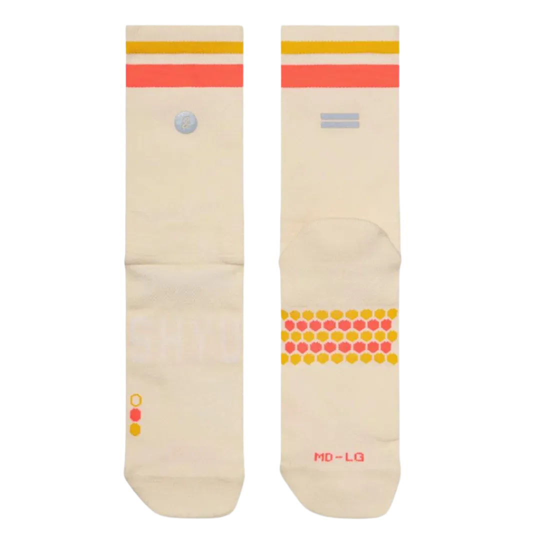 SHYU - Racing Socks - Ivory/Crimson/Gold