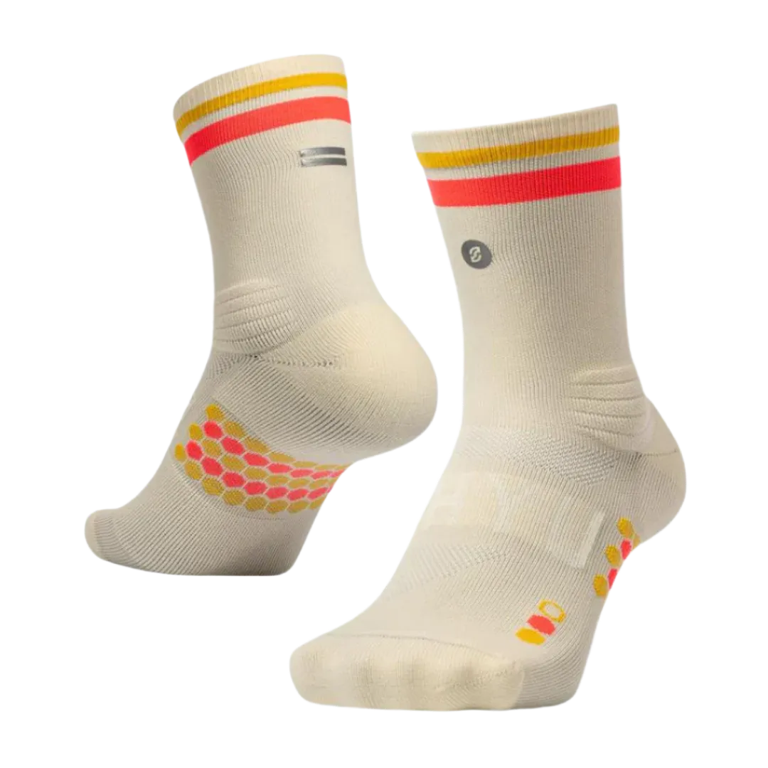 SHYU - Racing Socks - Ivory/Crimson/Gold