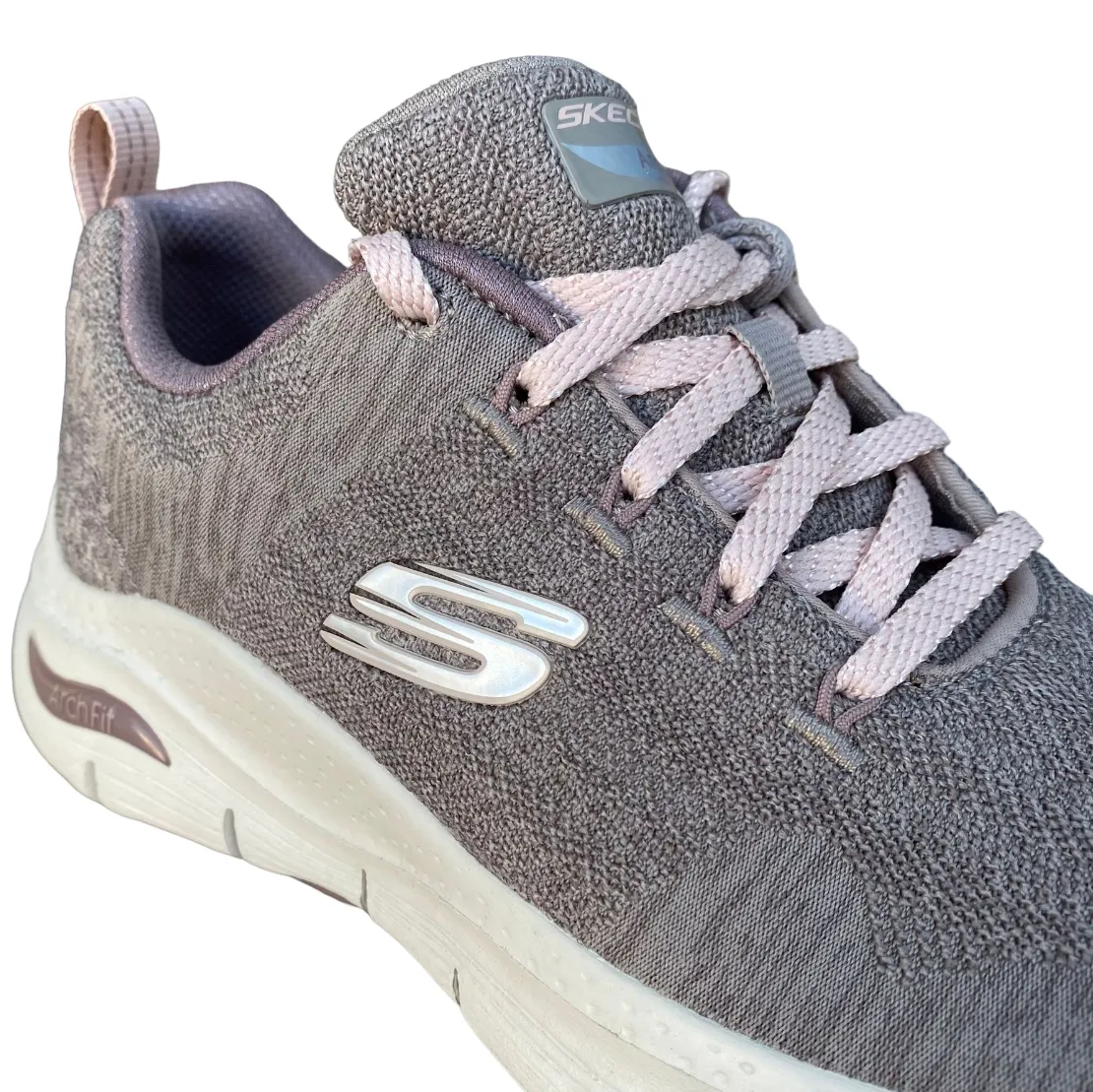 Skechers scarpa sneakers da donna Arch Fit Comfy Wave 149414/DKTP tortora scuro