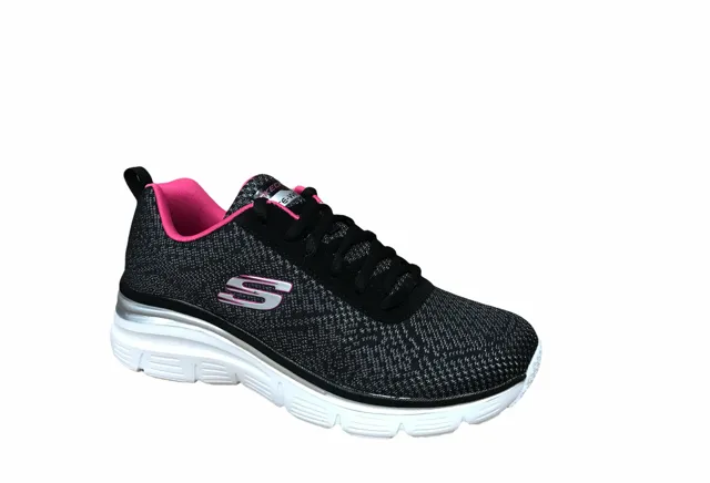 Skechers scarpa sneakers da donna Fashion Fit Bold Boundaries 12719 BKHP nero rosa