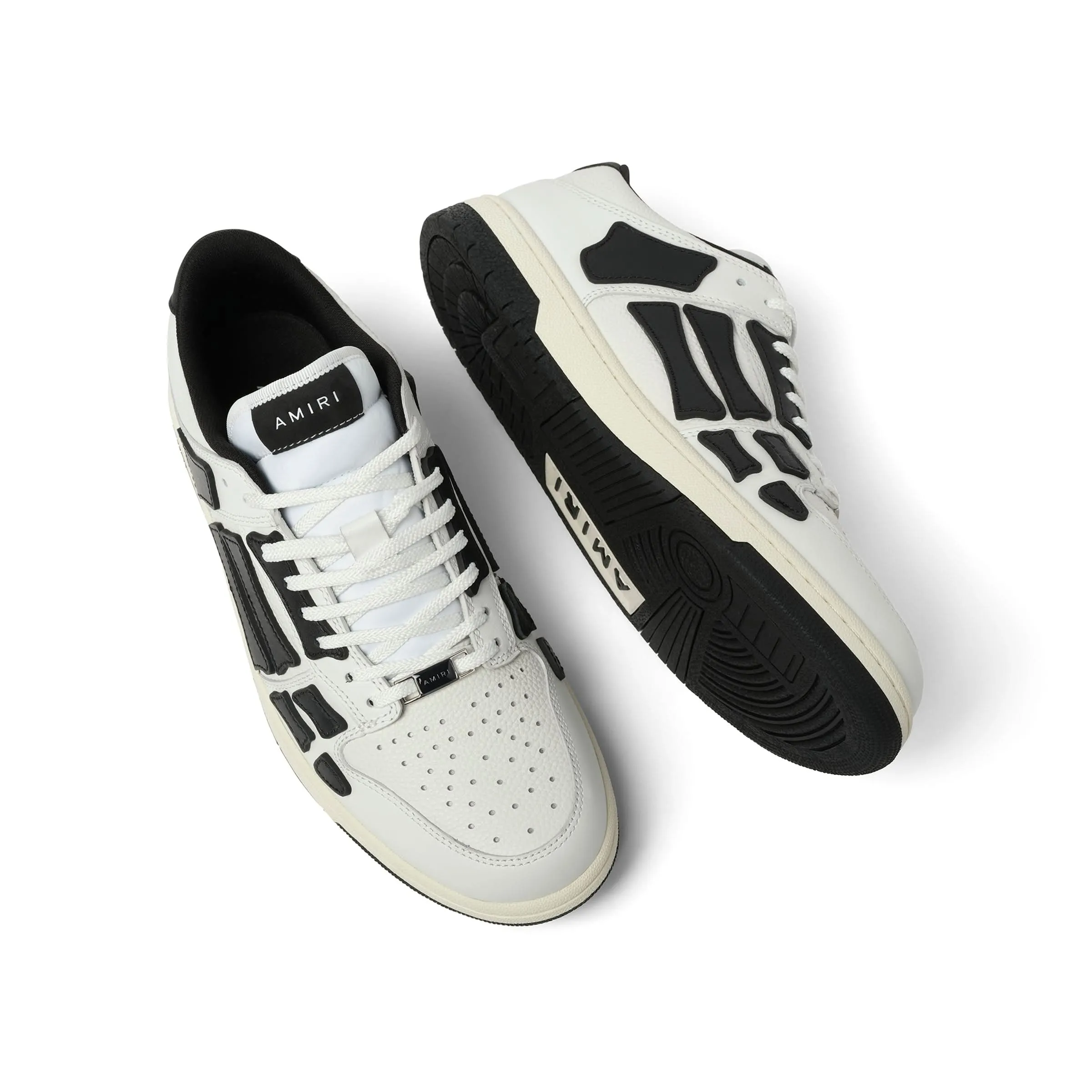 Skeleton Low Sneaker in White/Black