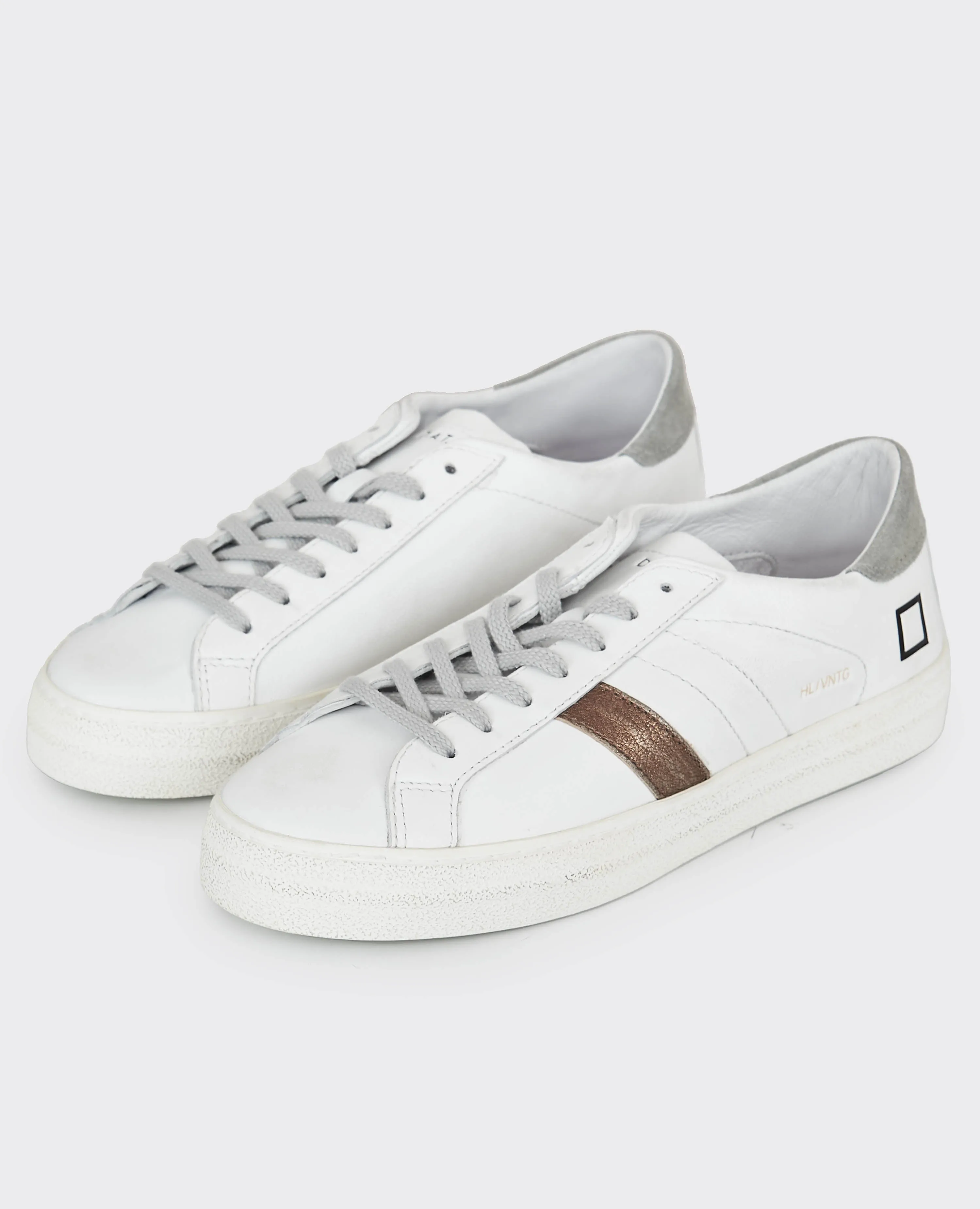 Sneakers DATE Hill Low Vintage Calf White - Army