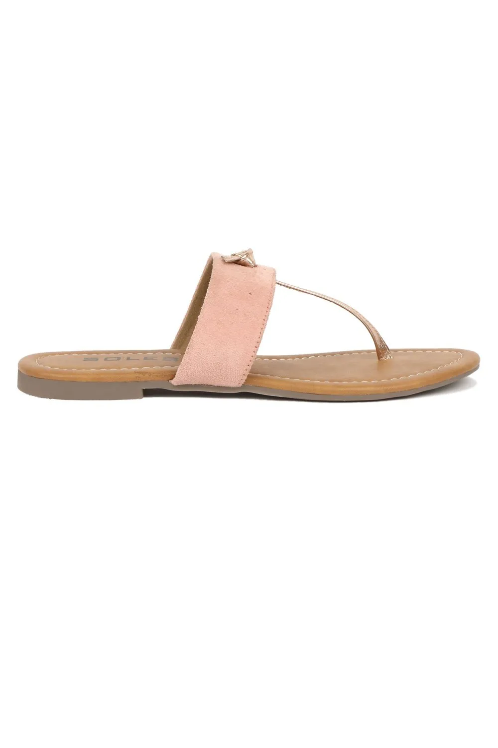 SOLES Pretty Pink Flat Sandals