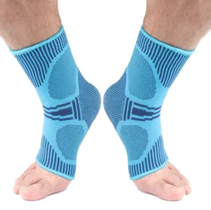 Sports Ankle Support Breathable Pressure Anti-Sprain Protection Ankle Sleeve Basketball Football Mountaineering Fitness Protective Gear, Specification:  XL (Blue)