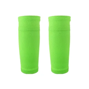 Sweat-Absorbing Breathable Insert Socks Calf Guard Socks Football Protective Gear(Green L)