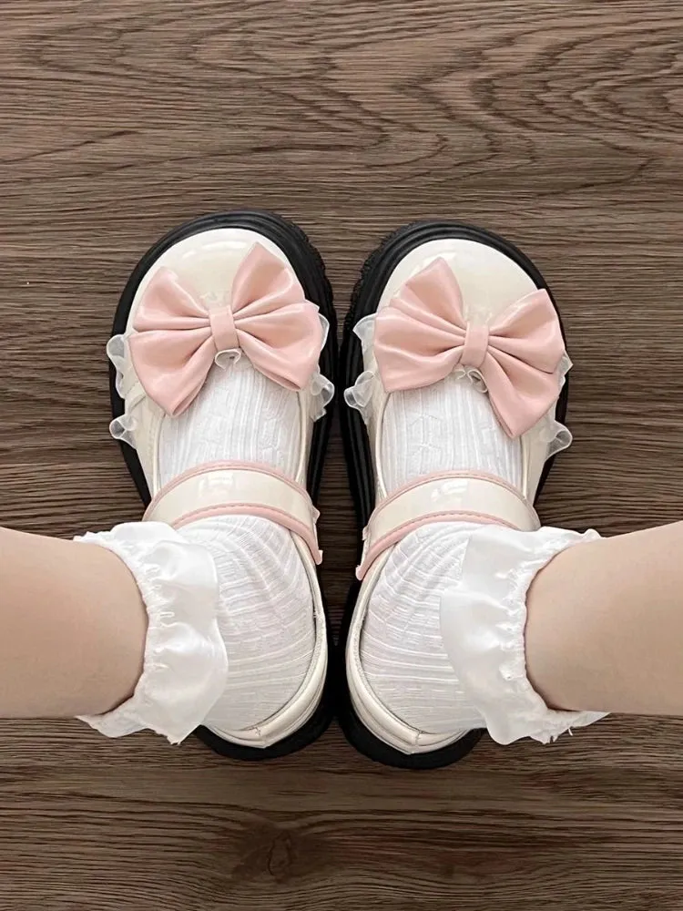 TAVIMART  -  Sweet Lovely Lolita Mary Jane Small Leather Shoes Women New Summer Thick Soles Shoes Female All Match Uniform Single Shoes