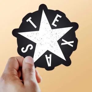 Texas Star Bumper Sticker