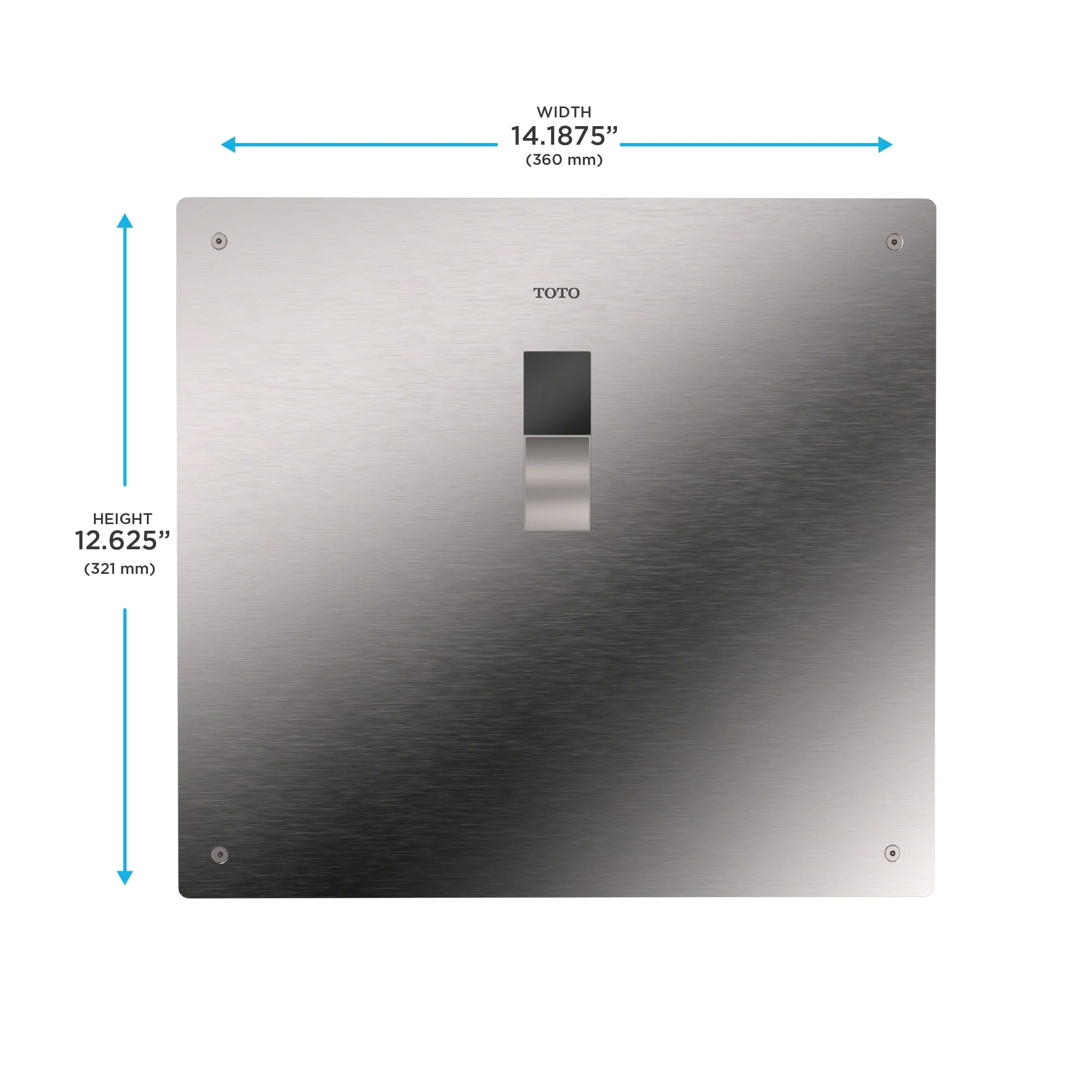 TOTO TET2GB33#SS EcoPower Touchless 1.6 GPF Concealed Toilet Flushometer Valve for Back Spud with Cover Plate