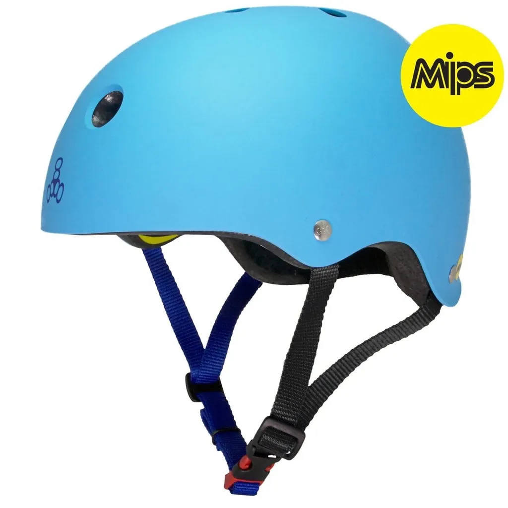 Triple Eight Dual Certified MIPS Bike and Skateboard Helmet, Black Matte, Small / Medium