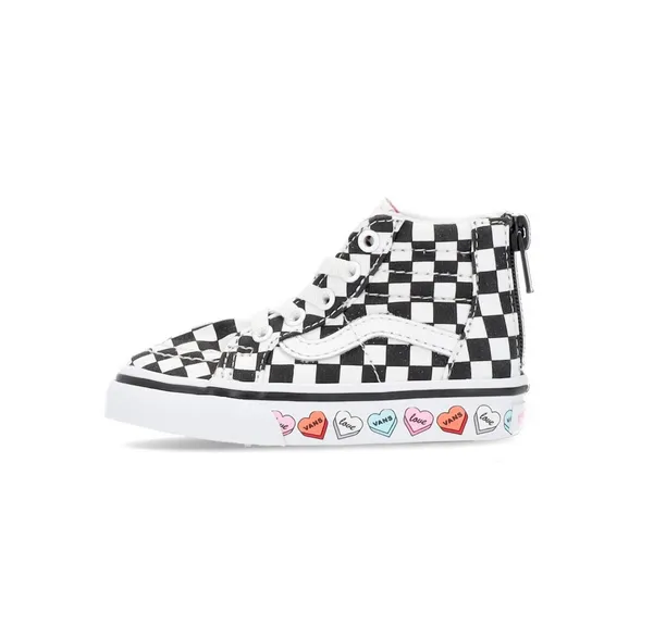 Vans sneakers alta da bambino Sk8-Hi Zip Candy Hearts VN000XG5ABY1 nero-bianco