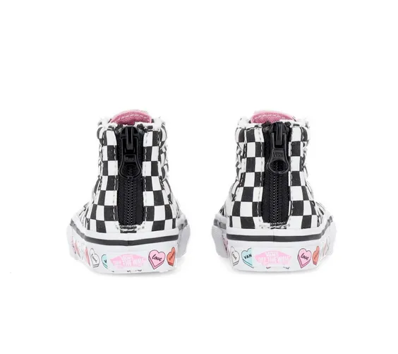 Vans sneakers alta da bambino Sk8-Hi Zip Candy Hearts VN000XG5ABY1 nero-bianco