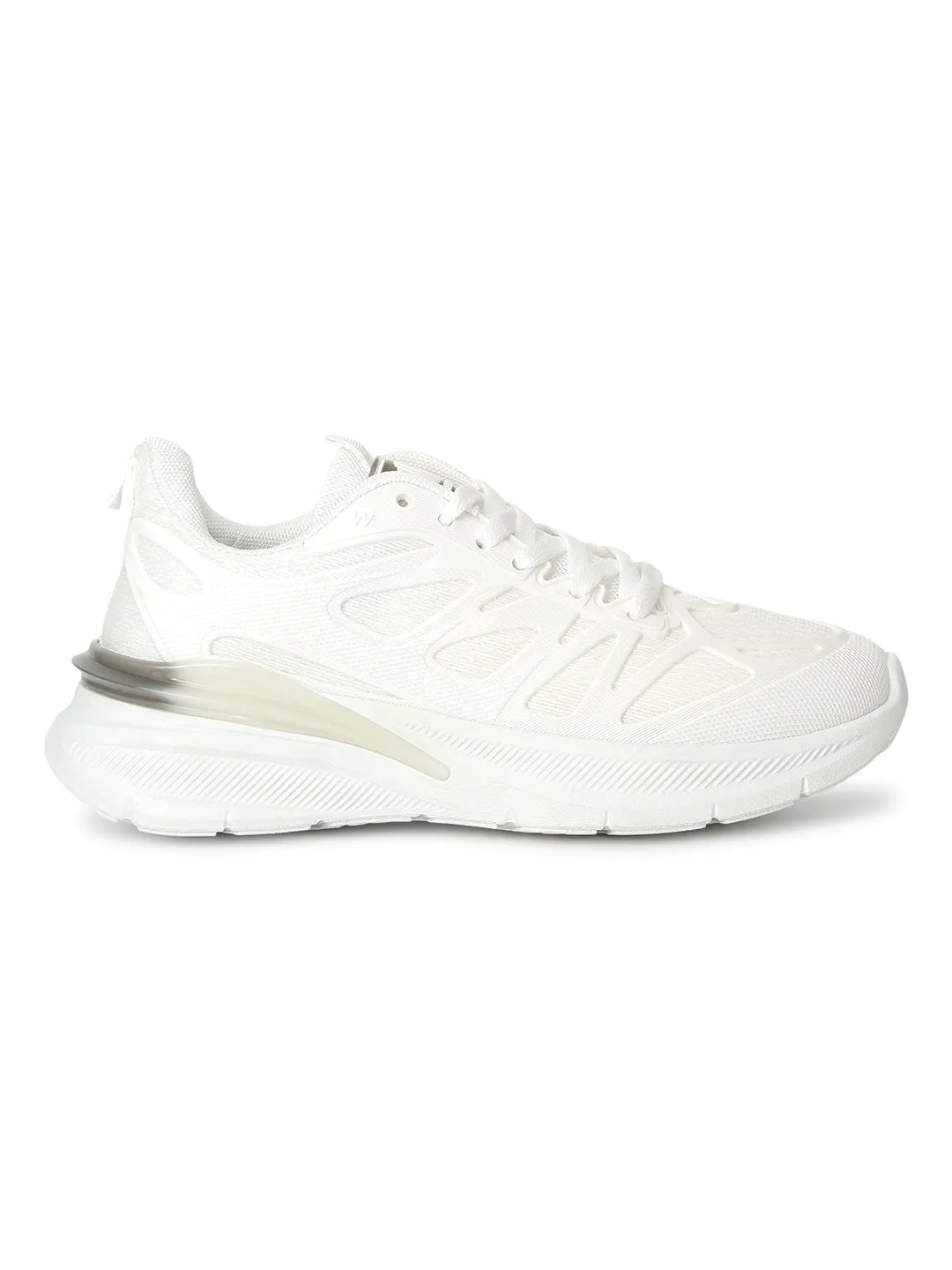 White Mesh Lace-Up Sneakers (TC-RS3614-WHT)