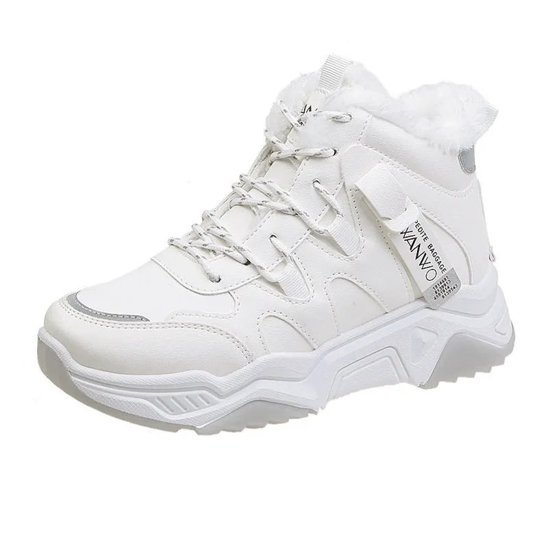 White Running Women Chunky Sport Shoes