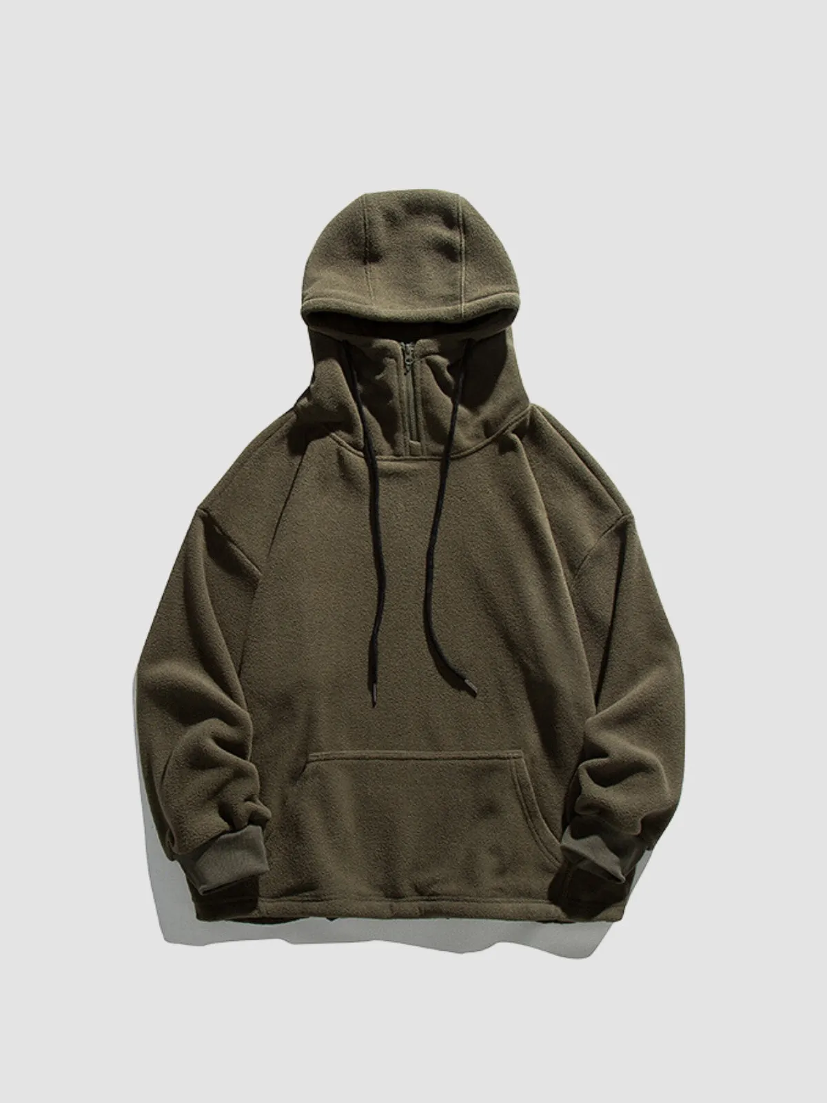 WLS Retro Half Turtleneck Fleece Hoodie