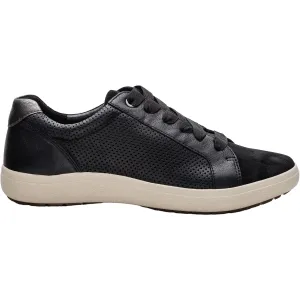 Women's Aetrex Courtney Black Perf Leather/Suede